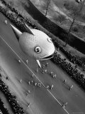 Looking Down Onto Fish Balloon and Crowds Lining Street During Macy's Thanksgiving Day Parade