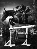 Contestant Jumping at the National Horse Show at Madison Square Garden