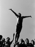 Italian Man Showing Off at a Swimming Pool