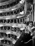 Audience in Elegant Boxes at La Scala Opera House