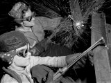 Female Welders at Work in a Steel Mill, Replacing Men Called to Duty During World War II