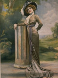 Buy Madame Germaine Gallois Wearing Gray Satin Afternoon Dress Designed by Bernard at AllPosters.com