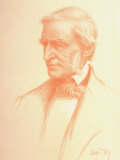 Drawing of American Essayist and Poet Ralph Waldo Emerson