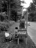 Buy Boy Selling Coca-Cola from Roadside Stand at AllPosters.com