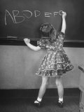 Little Girl Learning Her Abc's
