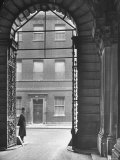 Looking Through Doorway Onto 10 Downing Street, Through Archway Entrance to Foreign Office