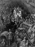 Dore Etching Depicting Bustling London Street Scene
