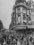 Crowds Jam Streets and Balconies Waiting to Greet Charles DeGaulle Following Liberation of Paris