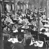 Buy Parisians Dining Outdoors in Balmy Spring Weather at AllPosters.com