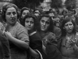 Hungry Italians Waiting For Their Bread Allotment Following Allied Takeover of Naples During WWII