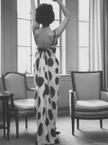 French Fashion Evening Dresses Sold at Ohrbach's Photographic Print