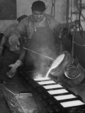 Gold Being Melted and Made Into Gold Bricks at US Mint