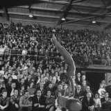Gymnast Sharon Richardson Participating in a Soviet-US Meet at West Chester State Teachers
