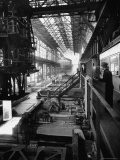 August Thyssen Steel Mill, Large Steel Works, Men Up on Platform