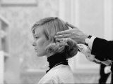 Woman Having Her Hair Styled at Hair Salon at Saks Fifth Avenue