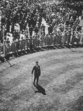 Man Standing in the Center of the Royal Enclosure at Ascot Race Track Premium Photographic Print
