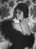 Sheath Dress Topped with Ostrich Feathers by California Designer