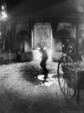 Man Working the Furnace at the Corning Glass Manufacturing Plant