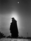 Turkish Soldier on Night Time Sentry Duty Somewhere in Korea During the Korean War