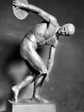 Sculpture of Greek Athlete Holding the Discus