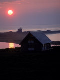 Buy Sun Setting over Newly Constructed Prefabricated House on Block Island at AllPosters.com