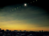Multiple Exposure Image of All Stages of Eclipse of the Sun over Winnipeg