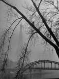 Buy Passerelle Debilly Bridge on a Foggy Winter Day with the Eiffel Tower in the Background at AllPosters.com