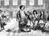 The Field Lane Ragged Schools, with Girls Lined Up For Disciplinary Action