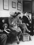 Buy Women and Children Holding Pets While Waiting to See Veterinarian at AllPosters.com