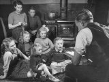 Tom Boyd Reading Robert Burns Poetry to His Attentive Family