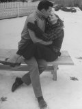 Susan Douglas and Donald Murphy Acting Out a Hollywood Love Scene During Actor