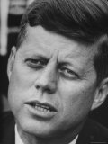 Senator John F. Kennedy Speaking During Press Conference at Gracie Mansion