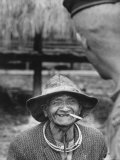 Vietnamese Montagnard Man Smoking Cigarette