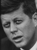 Senator John F. Kennedy Speaking During Press Conference at Gracie Mansion