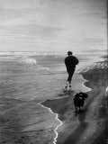 Robert F. Kennedy Running on the Beach with His Dog Freckles