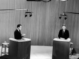 Senator John F. Kennedy and Vice President Richard M. Nixon, During 4th Nixon Kennedy TV Debate