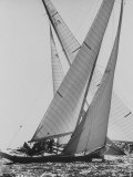 The Colombia and Nefertiti During Trial Race For the America's Cup