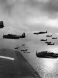 Buy Navy Grumman Avenger Torpedo Bombers Flying Toward Their First Naval Air Strike on Japan at AllPosters.com