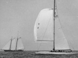 View of Sailboats During the America