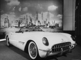 Sleek New Chevrolet Corvette Standing in Show Room