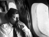 Senator John F. Kennedy on His Private Plane During His Presidential Campaign