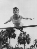 US Gymnast Muriel Davis Practicing at the National Gymnastic Clinic