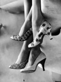 Models Displaying Printed Leather Shoes