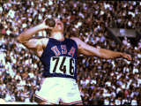 US Athlete in Action During the Shot Put at the Summer Olympics