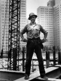 Buy Structural Steel Worker Standing on a Girder at AllPosters.com