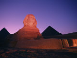 The Great Sphinx Illuminated at Night