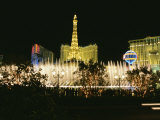Buy A Night View of the Water and Light Show at the Bellagio Hotel at AllPosters.com