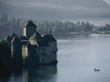 Buy Elevated View of Chateau De Chillon on Lake Geneva at AllPosters.com