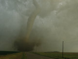 An F4 Category Tornado Barrels Down a Rural South Dakota Road