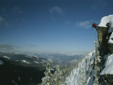 Buy Rappeling with Snowboard, Red Mountain, British Columbia at AllPosters.com